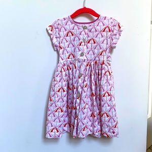 Pink chicken umbrella dress